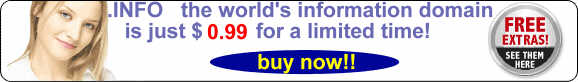 .INFO - the world's information domain - is just $0.99 for a limited time!